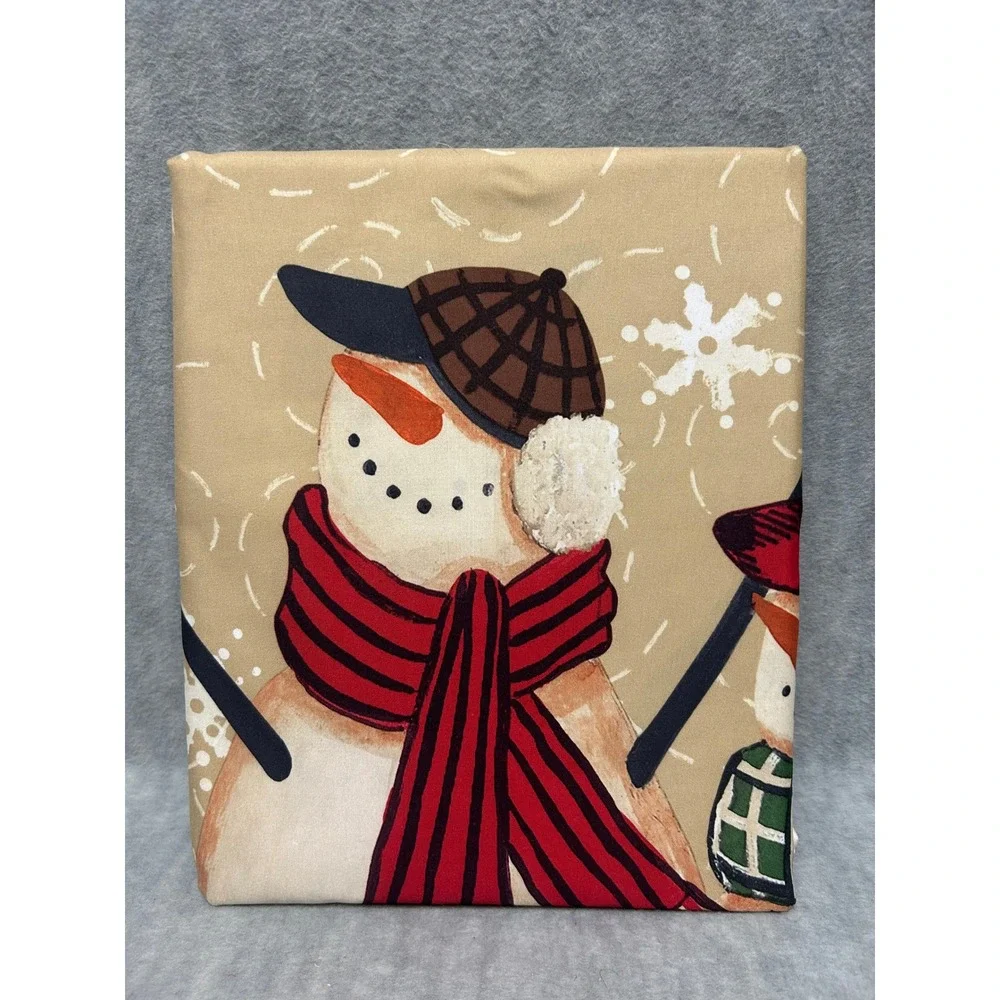 Shower Curtain‎ Christmas Snowmen Gathering Bathroom - New - Avanti
